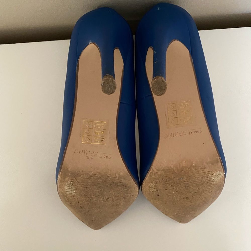 Call It Spring Blue Pointed Heels - Picture 9 of 10
